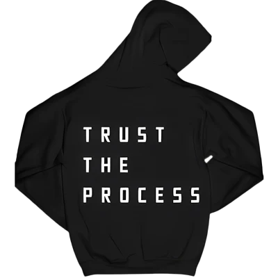 CottonLite™ TRUST THE PROCESS HOODIE BLACK